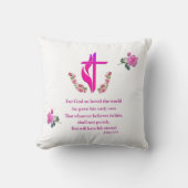 ヨハネ3:16 クッション (正面)