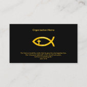 ヨハネ3:16 |クリスチャン・フィッシュ・クロス 名刺 (正面)