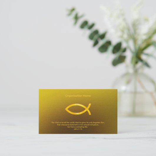 ヨハネ3:16 |クリスチャン 名刺 (スタンド正面)