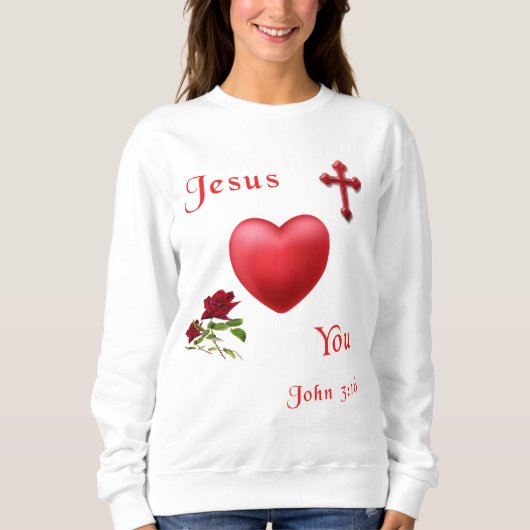 ヨハネ3:16 スウェットシャツ (正面)