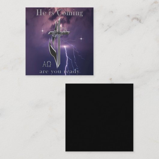 ヨハネ3:16 スクエア名刺 (正面/裏面)