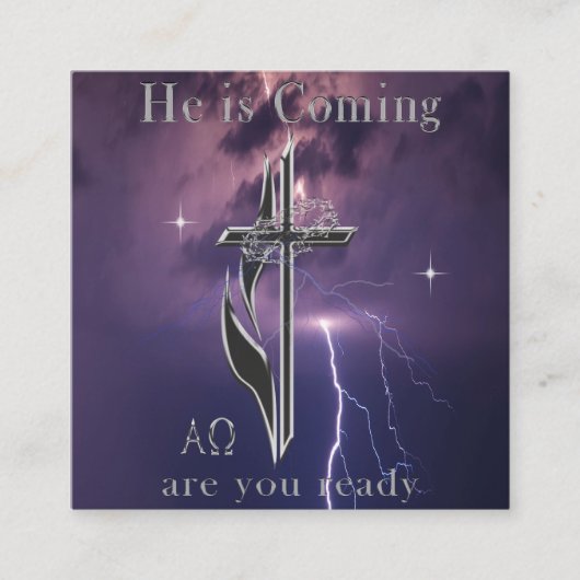 ヨハネ3:16 スクエア名刺 (正面)