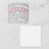 ヨハネ3:16 スクエア名刺 (正面/裏面)