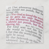 ヨハネ3:16 スクエア名刺 (正面)