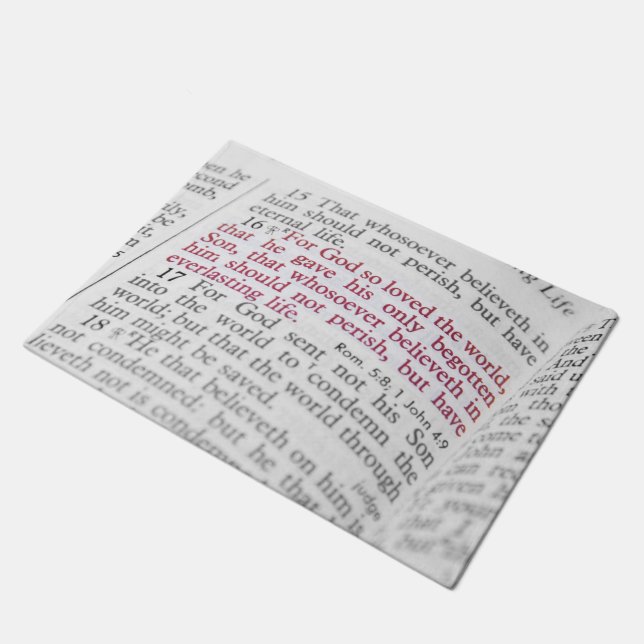 ヨハネ3:16 ドアマット (アングル)