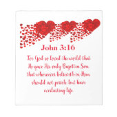 ヨハネ3:16 ノートパッド (正面)