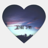ヨハネ3:16 ハートシール (正面)