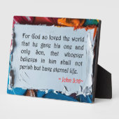 ヨハネ3:16 フォトプラーク (側面)
