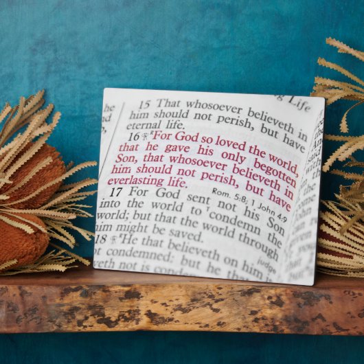 ヨハネ3:16 フォトプラーク (側面)