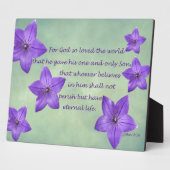 ヨハネ3:16 フォトプラーク (側面)