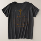 ヨハネ3:16 プラスサイズTシャツ (デザイン裏面)