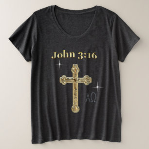 ヨハネ3:16 プラスサイズTシャツ