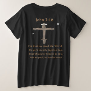 ヨハネ3:16 プラスサイズTシャツ