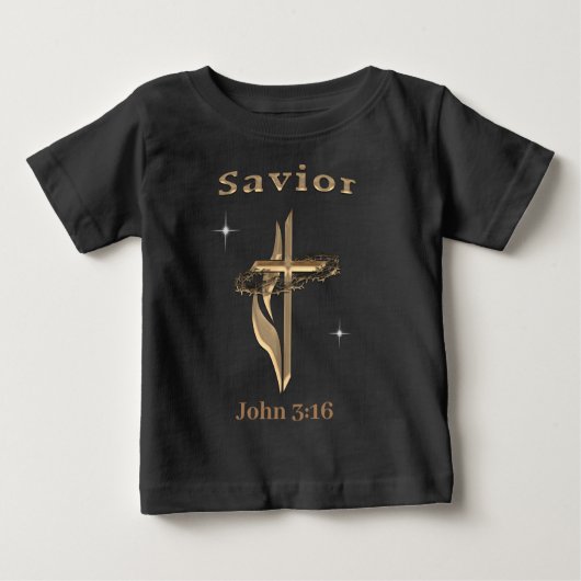ヨハネ3:16 ベビーTシャツ (正面)