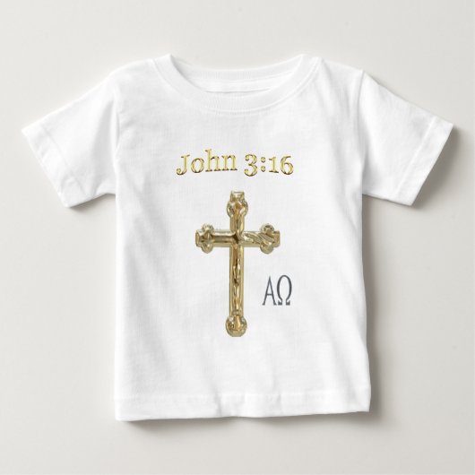 ヨハネ3:16 ベビーTシャツ (正面)