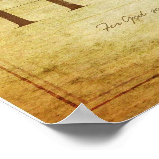 ヨハネ3:16 ポスター (角)