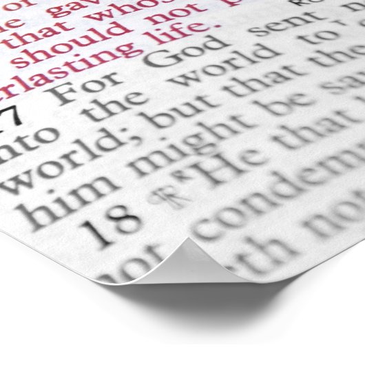 ヨハネ3:16 ポスター (角)