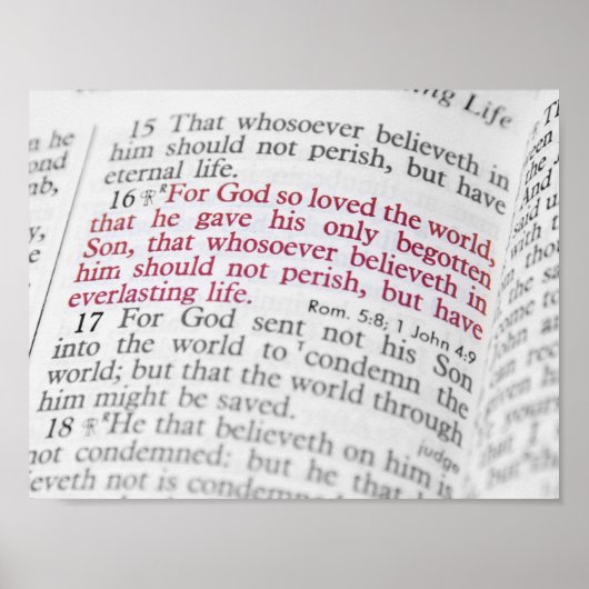 ヨハネ3:16 ポスター (正面)