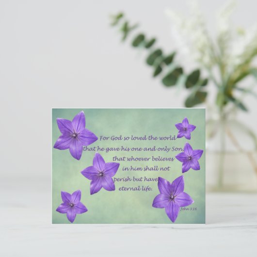 ヨハネ3:16 ポストカード (スタンド正面)