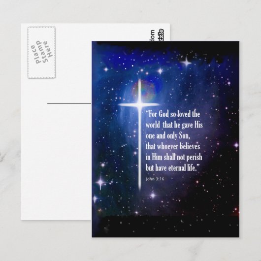 ヨハネ3:16 ポストカード (正面/裏面)