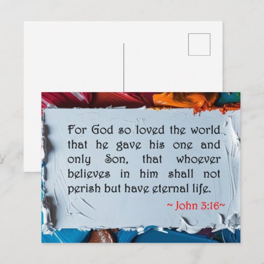 ヨハネ3:16 ポストカード (正面/裏面)