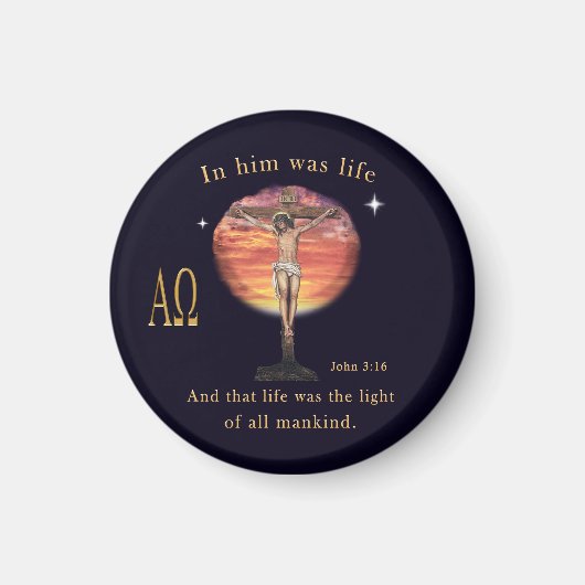 ヨハネ3:16 マグネット (正面)