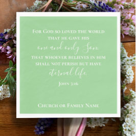 ヨハネ3:16 | ミントグリーンクリスチャン教会イースター スタンダードランチョンナプキン
