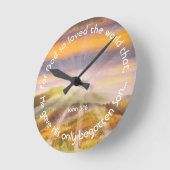 ヨハネ3:16 ラウンド壁時計 (傾斜)