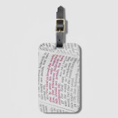 ヨハネ3:16 ラゲッジタグ (正面縦)