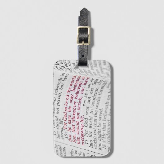 ヨハネ3:16 ラゲッジタグ (正面縦)