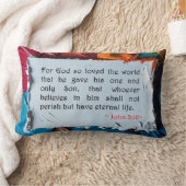 ヨハネ3:16 ランバークッション (ブランケット)