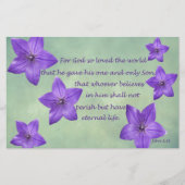 ヨハネ3:16 便箋 (正面)