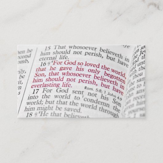 ヨハネ3:16 名刺 (正面)