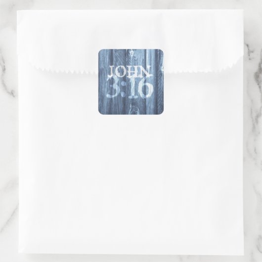 ヨハネ3:16...神のために世界を愛された スクエアシール (バッグ)