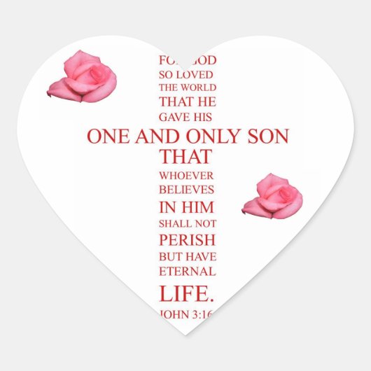 ヨハネ3:16 – 神は世を愛されたからである ハートシール (正面)