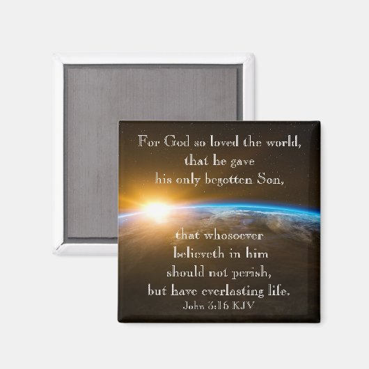 ヨハネ3:16 – 神は世を愛されたからである マグネット (正面/裏面)