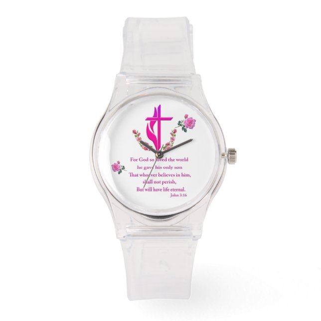 ヨハネ3:16 腕時計 (正面)