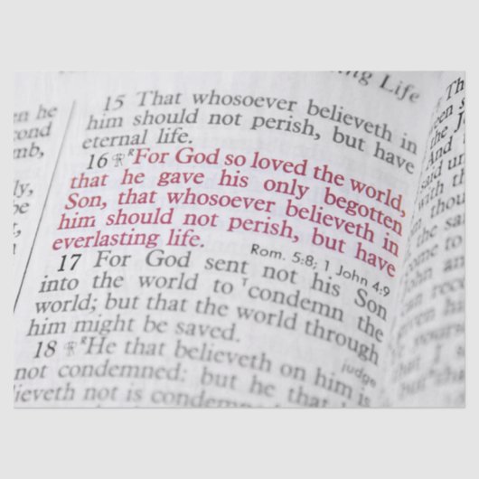 ヨハネ3:16 薄葉紙 (正面)