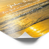 ヨハネ3:16 #2 NIV -聖なる書物、 経典クリスチャンの壁画 フォトプリント            (角)