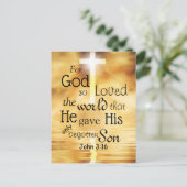 ヨハネ3:16 Bible Verse ポストカード (スタンド正面)