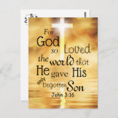 ヨハネ3:16 Bible Verse ポストカード (正面/裏面)
