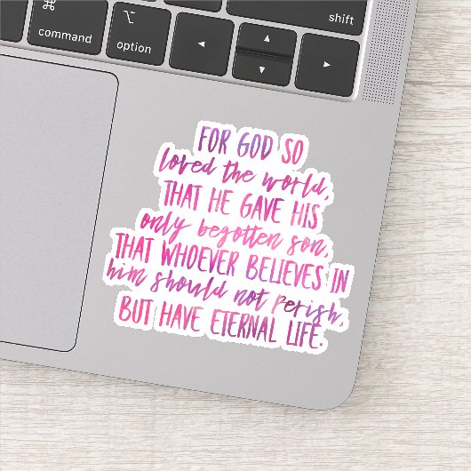 ヨハネ3:16 Bible Verse Vinyl Sticker シール (詳細)