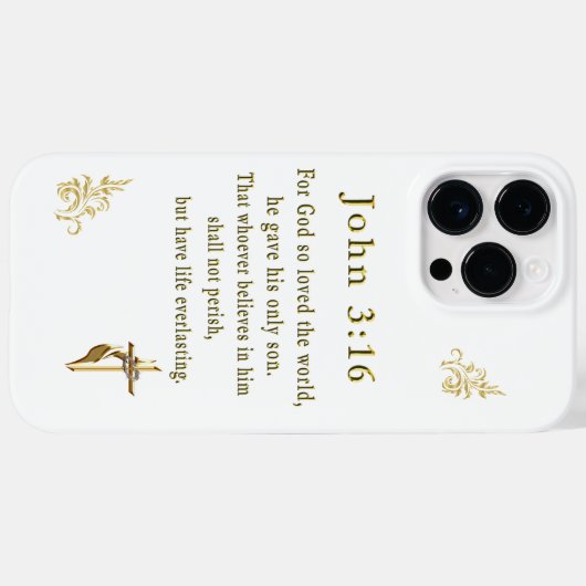 ヨハネ3:16 Case-Mate iPhoneケース (裏面 (横))