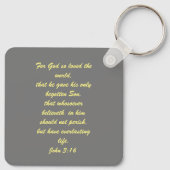 ヨハネ3:16 & Ephesians2:8 & 9聖書の真理Keychain キーホルダー (裏面)