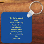 ヨハネ3:16 & Ephesians2:8 & 9聖書の真理Keychain キーホルダー (裏面)