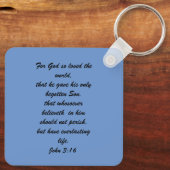 ヨハネ3:16 & Ephesians2:8 & 9聖書の真理Keychain キーホルダー (裏面)