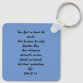 ヨハネ3:16 & Ephesians2:8 & 9聖書の真理Keychain キーホルダー (裏面)