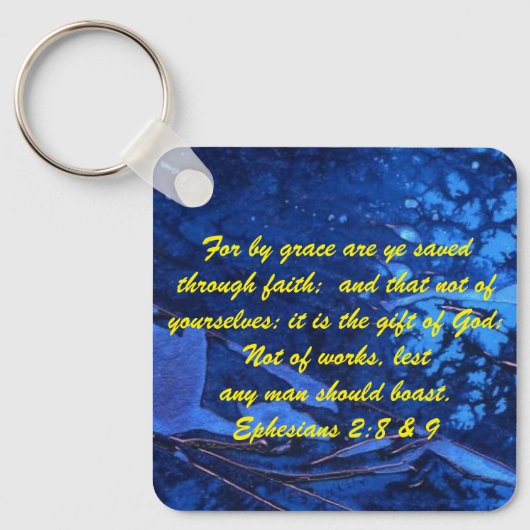 ヨハネ3:16 & Ephesians2:8 & 9聖書の真理Keychain キーホルダー (正面)