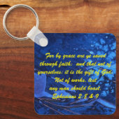 ヨハネ3:16 & Ephesians2:8 & 9聖書の真理Keychain キーホルダー (正面)