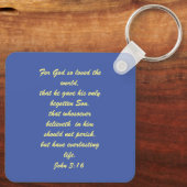ヨハネ3:16 & Ephesians2:8 & 9聖書の真理Keychain キーホルダー (裏面)